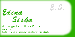 edina siska business card